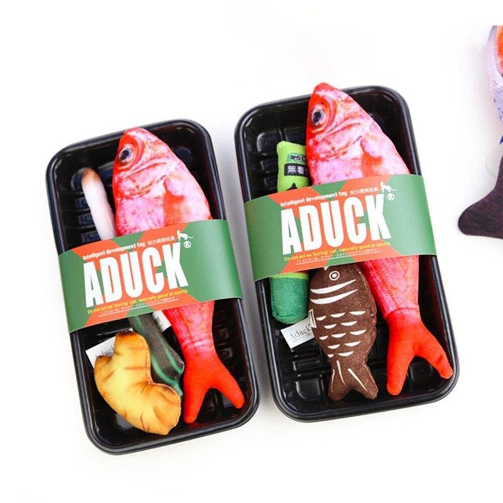 【旺生活】新紅衫魚套裝混發 日本Aduck 貓薄荷海鮮/魚壽司  貓薄荷玩具 貓玩具 貓薄荷 紅衫魚-規格圖6