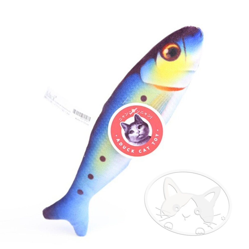 【旺生活】藍沙丁 日本Aduck 貓薄荷海鮮/魚壽司  貓薄荷玩具 貓玩具 貓薄荷-細節圖3