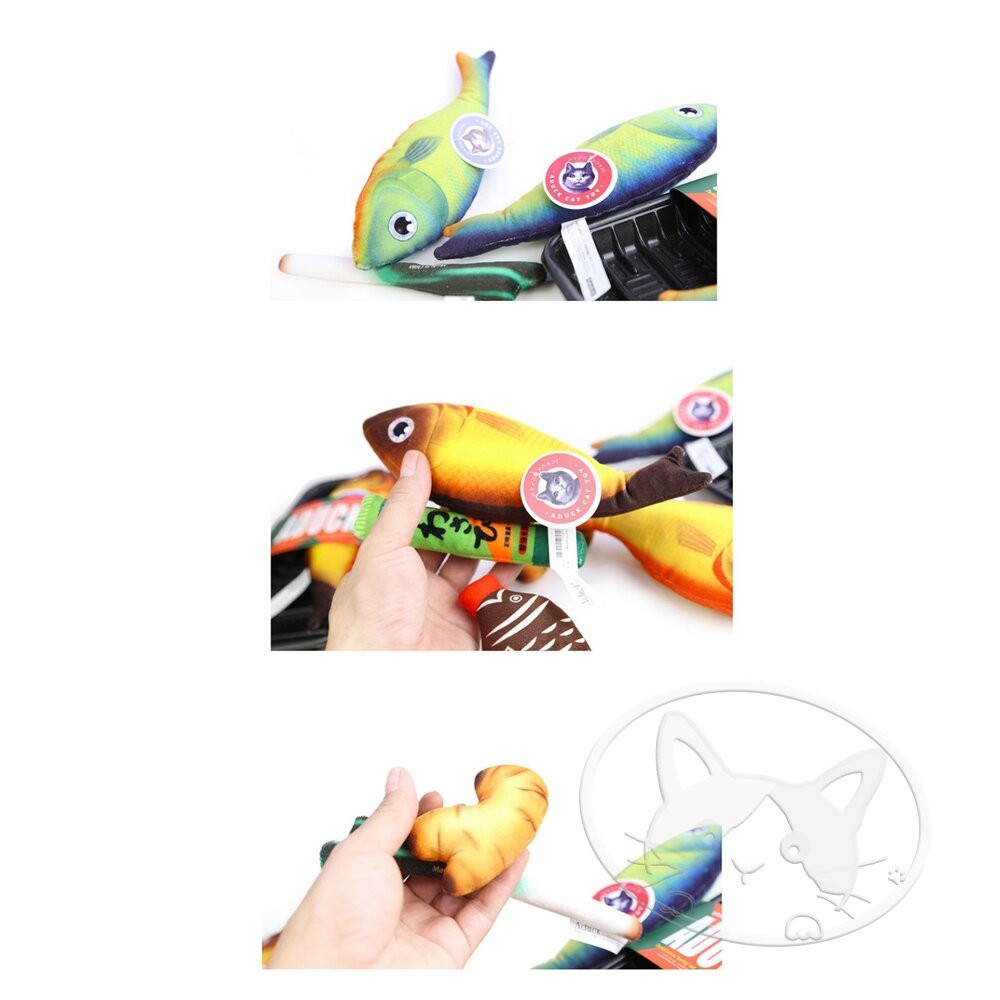 【旺生活】大黃魚 日本Aduck 貓薄荷海鮮/魚壽司  貓薄荷玩具 貓玩具 貓薄荷-細節圖6
