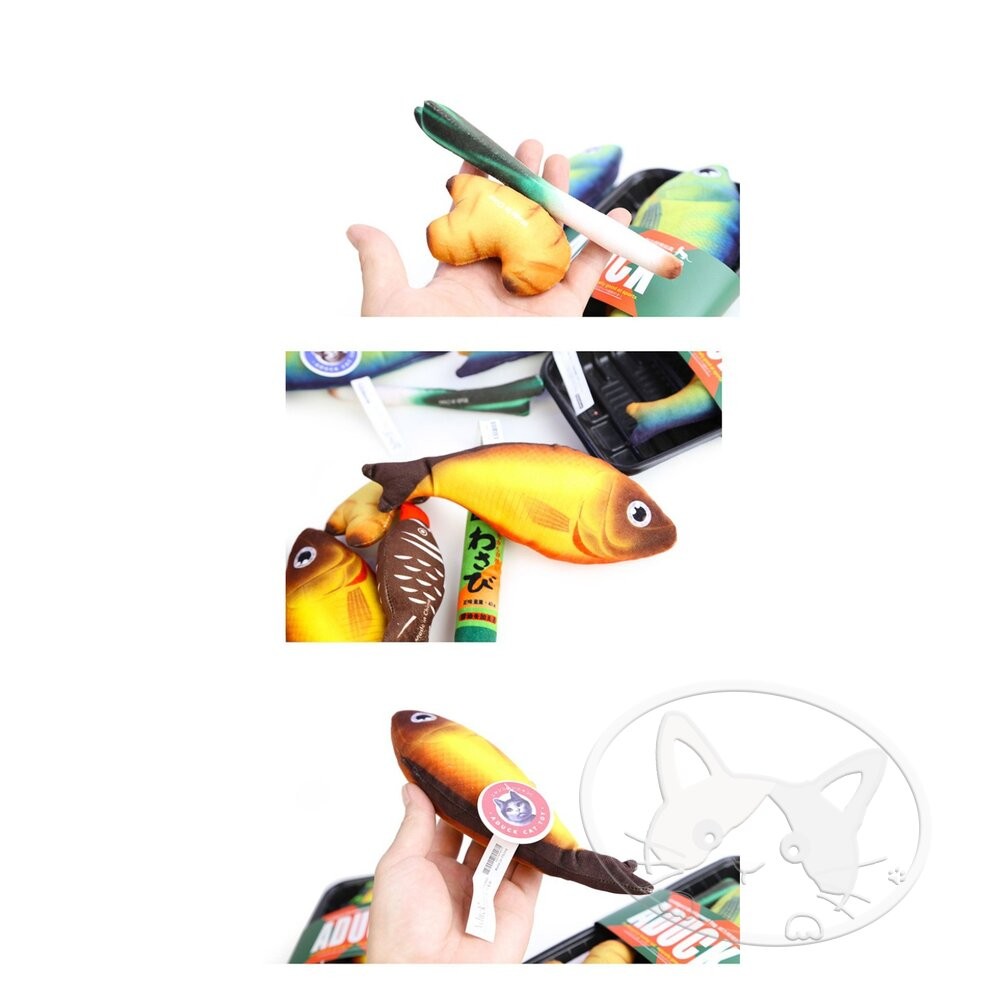 【旺生活】大黃魚 日本Aduck 貓薄荷海鮮/魚壽司  貓薄荷玩具 貓玩具 貓薄荷-細節圖7