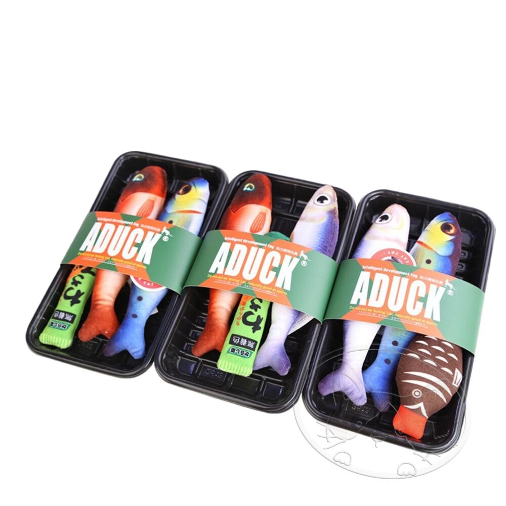 【旺生活】魚黑盤-套裝隨機混款 日本Aduck 貓薄荷海鮮/魚壽司  貓薄荷玩具 貓玩具 貓薄荷-細節圖4