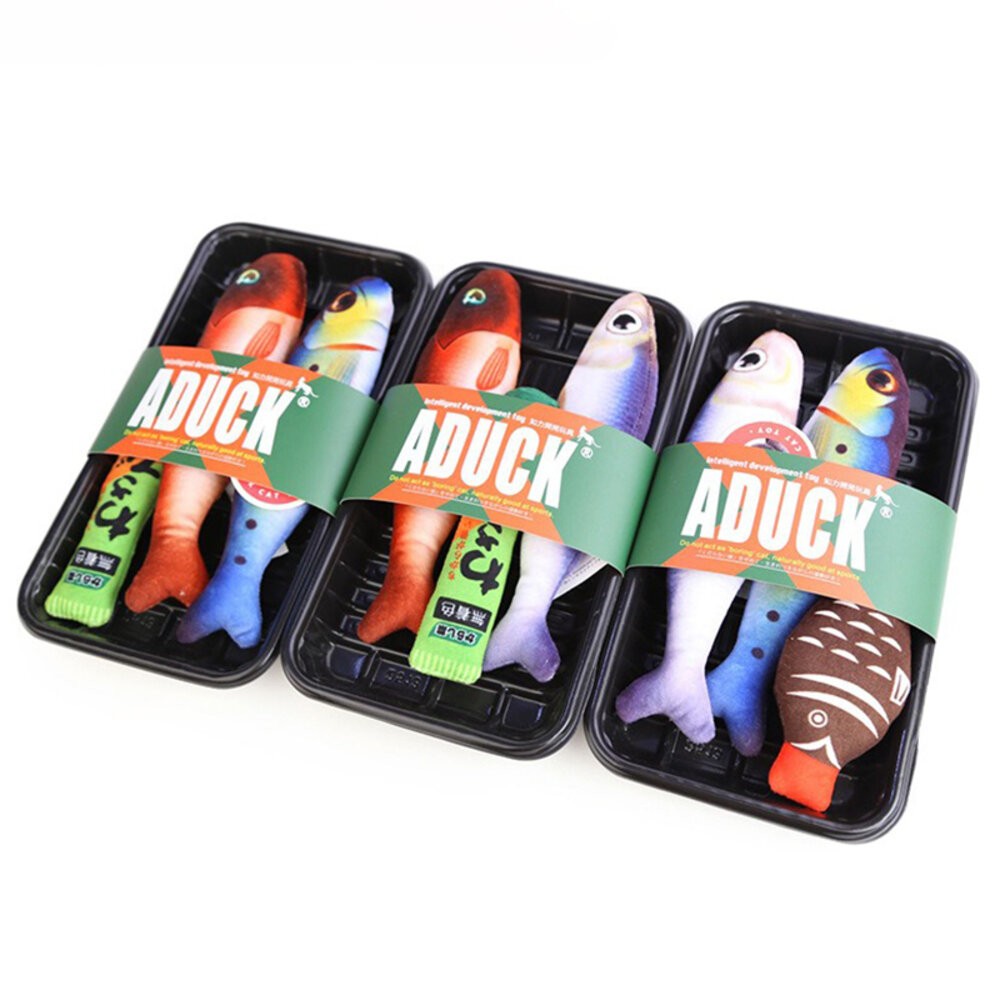 【旺生活】魚黑盤-套裝隨機混款 日本Aduck 貓薄荷海鮮/魚壽司  貓薄荷玩具 貓玩具 貓薄荷-規格圖7