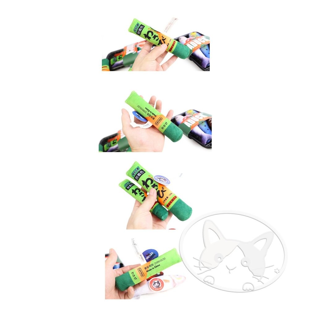 【旺生活】芥末+醬油 日本Aduck 貓薄荷海鮮/魚壽司  貓薄荷玩具 貓玩具 貓薄荷 調味料-細節圖5