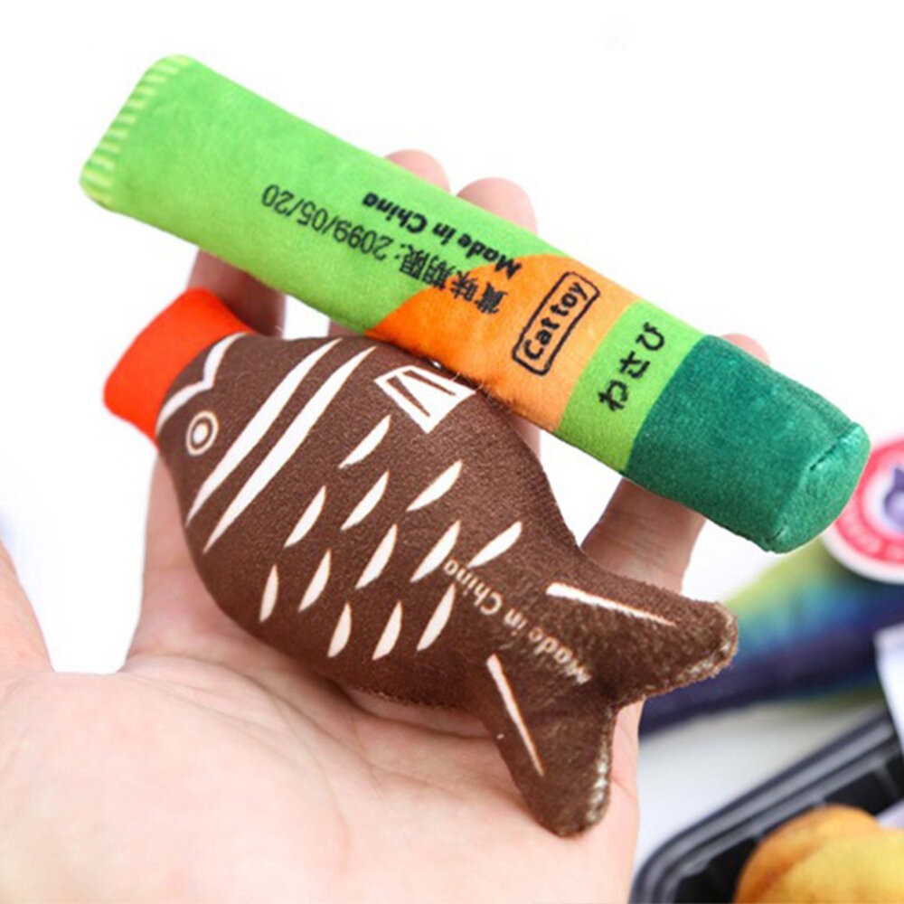 【旺生活】芥末+醬油 日本Aduck 貓薄荷海鮮/魚壽司  貓薄荷玩具 貓玩具 貓薄荷 調味料-規格圖5