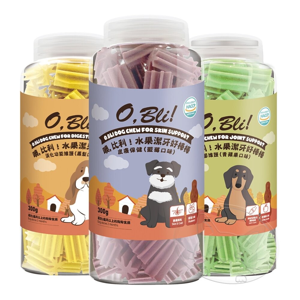 【旺生活】O.Bli 噢，比利！犬用水果潔牙好棒棒 狗潔牙 潔牙點心 獎勵點心 機能小點心 狗點心 狗零食-細節圖2