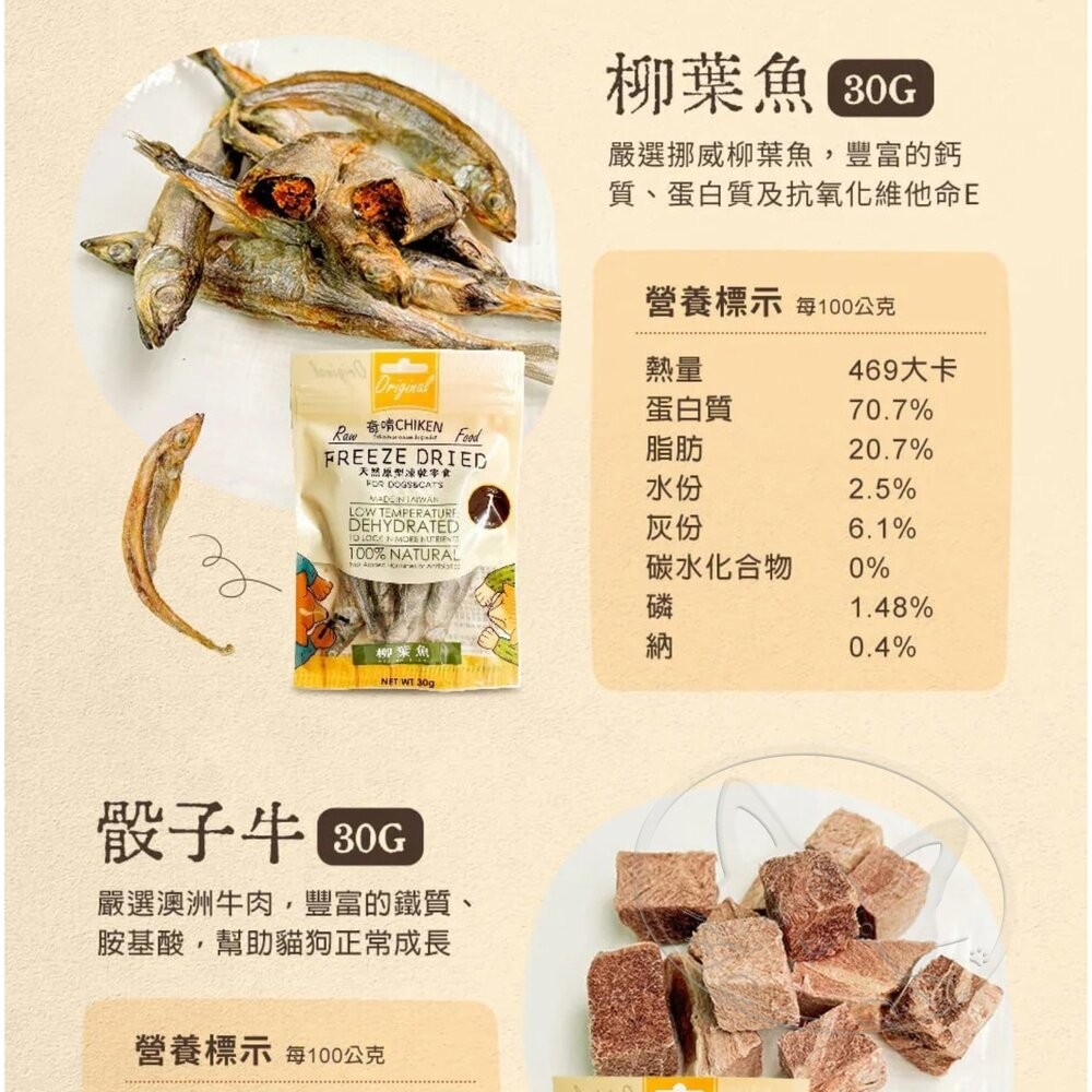 【旺生活】奇啃 CHIKEN 天然原型凍乾零食 鮮肉凍乾 凍乾 奇啃凍乾 狗凍乾 貓凍乾 犬貓凍乾-細節圖9