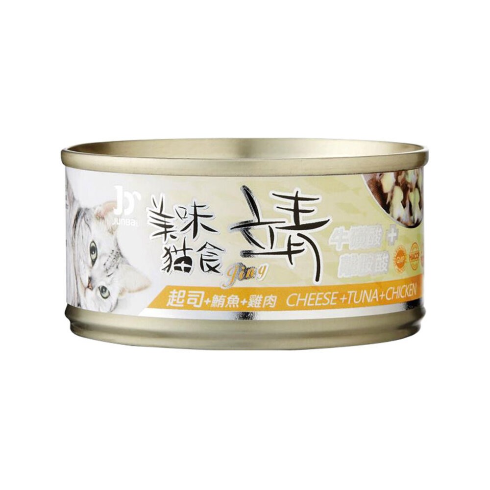 【旺生活】Jing 靖 靖貓罐 80g / 罐 牛磺酸 Oligo寡糖靖 美味貓罐 貓罐 寵物罐頭-規格圖9