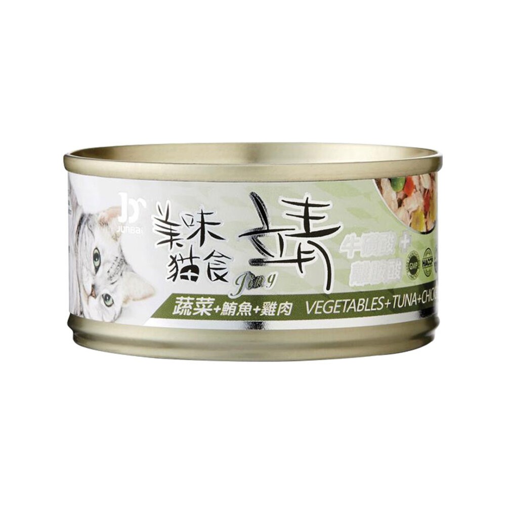 【旺生活】Jing 靖 靖貓罐 80g / 罐 牛磺酸 Oligo寡糖靖 美味貓罐 貓罐 寵物罐頭-規格圖9