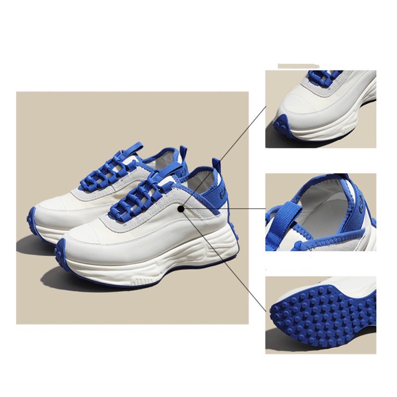 ❤️威力寶媽❤️韓系3cm運動鞋休閒鞋慢跑鞋練習鞋阿甘鞋老爹鞋穆勒鞋懶人鞋小白鞋35-40加大尺碼帆布鞋登山增高平底鞋-細節圖5