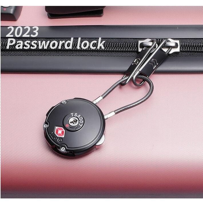 康遠🌟現貨🌟新品上市TSA海關鎖 旅行箱繩鎖 鋅合金海關鎖 旅行箱包鎖 3位密碼鎖 鋼繩鎖 旅行鎖 出國必備小物-細節圖3