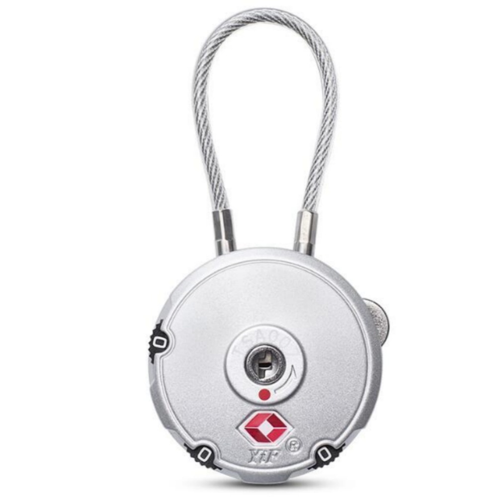 康遠🌟現貨🌟新品上市TSA海關鎖 旅行箱繩鎖 鋅合金海關鎖 旅行箱包鎖 3位密碼鎖 鋼繩鎖 旅行鎖 出國必備小物-規格圖5