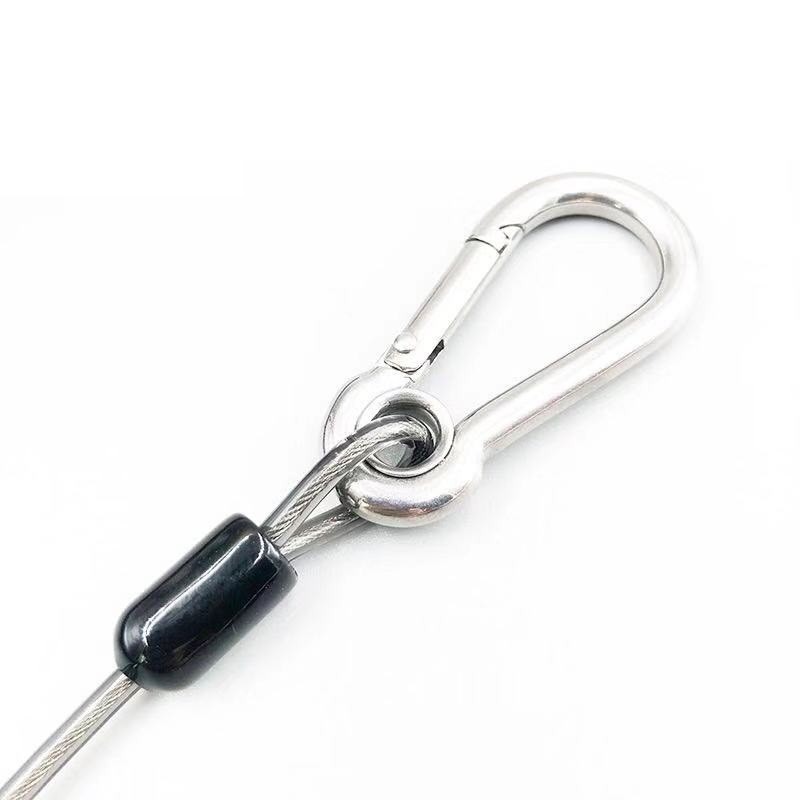 康遠🌟現貨🌟船釣 釣魚 鋼絲失手繩 雙強力扣環 最大拉力30KG 拉長3米 304不銹鋼絲彈簧 搭配路亞鉗-細節圖2