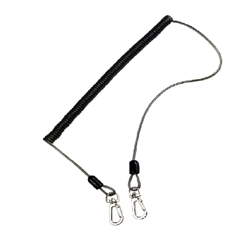 康遠🌟現貨🌟船釣 釣魚 鋼絲失手繩 雙強力扣環 最大拉力30KG 拉長3米 304不銹鋼絲彈簧 搭配路亞鉗-細節圖6