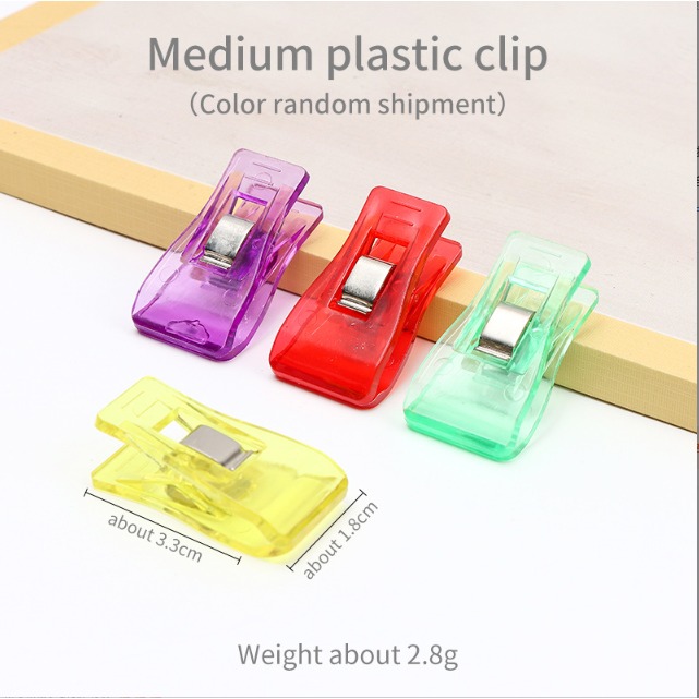 特價供應透明無色斧頭夾 100隻/包 透明夾.強力夾.吉利夾.塑膠夾子PC.夾具 x 拼布包邊超好用-細節圖5