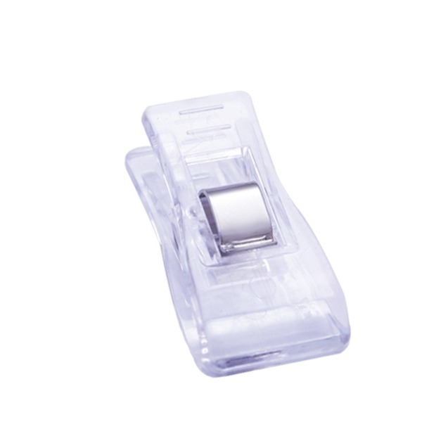 特價供應透明無色斧頭夾 100隻/包 透明夾.強力夾.吉利夾.塑膠夾子PC.夾具 x 拼布包邊超好用-規格圖5