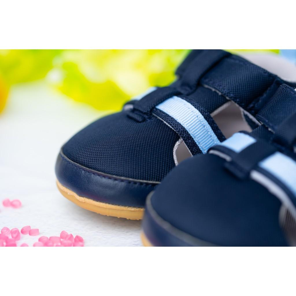 【anne＇s baby house】【NikoKids】軟Q底學步鞋(SG587)藍織帶涼鞋【柔軟舒適室內室外皆宜】-細節圖5