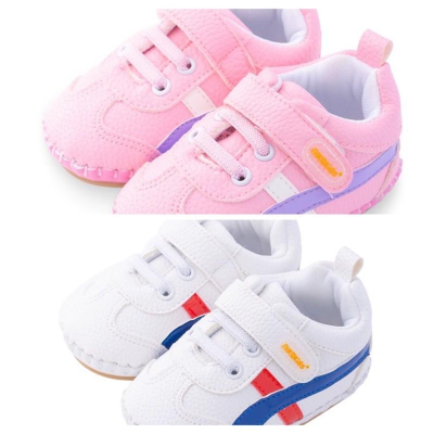 【anne＇s baby house】【NikoKids】軟Q底手工縫製學步鞋(SG596)白色/(SG597)粉色
