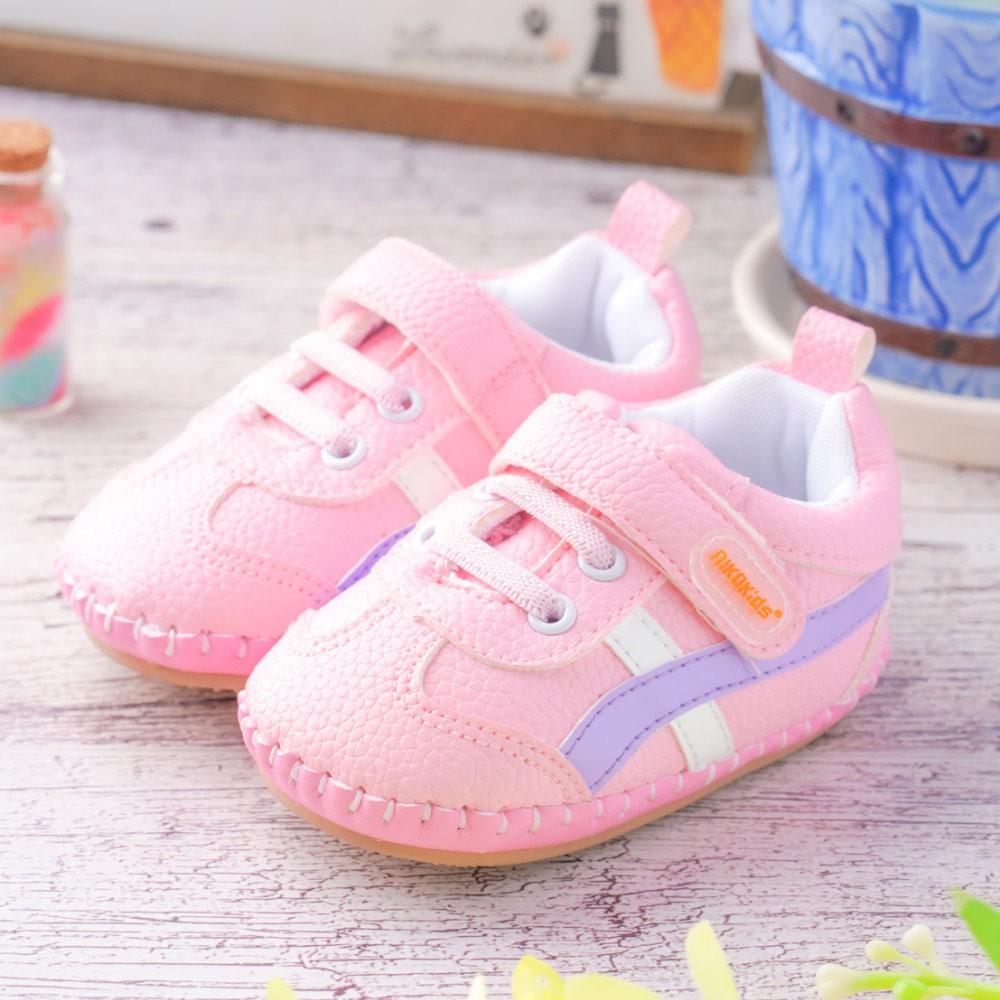 【anne＇s baby house】【NikoKids】軟Q底手工縫製學步鞋(SG596)白色/(SG597)粉色-細節圖6