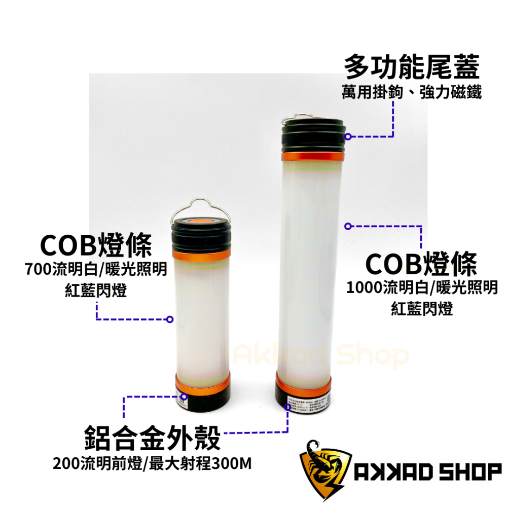 PA-2835-8 戶外多功能手電筒 2500mah 露營燈 紅藍閃燈 警示燈-細節圖7