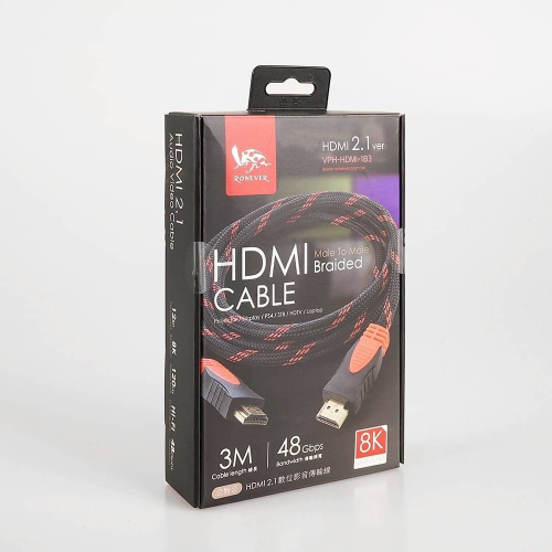 ［Ronever] 8K HDMI 2.1 編織影音傳輸線 -1.5米 3米