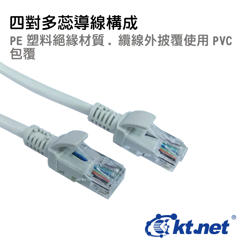 [KT.NET]台灣現貨RJ45 CAT5E UTP 高速網路線 2米 3米 5米 10米多種規格-細節圖3