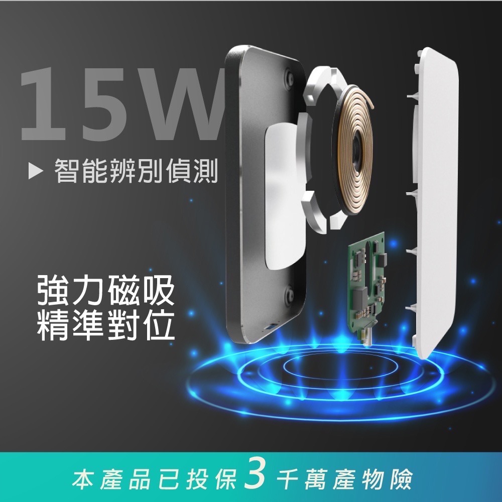 RB17 台灣製造 磁吸快充 無線充電盤 MagSafe充電盤 車用充電手機架 MagSafe適用-細節圖4