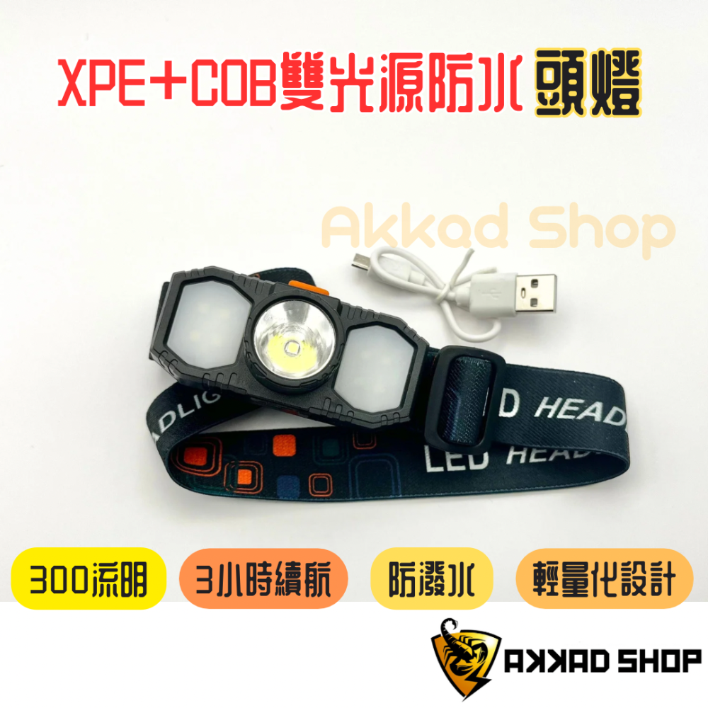 CX-RT008 XPE + COB 登山頭燈 輕量化頭燈 雙光源頭燈 輕巧頭燈-細節圖2