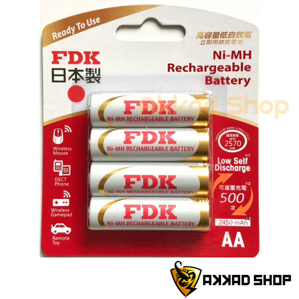 FDK 日本製造 AA高容量低自放鎳氫電池 2450mAh FDK充電電池-細節圖3