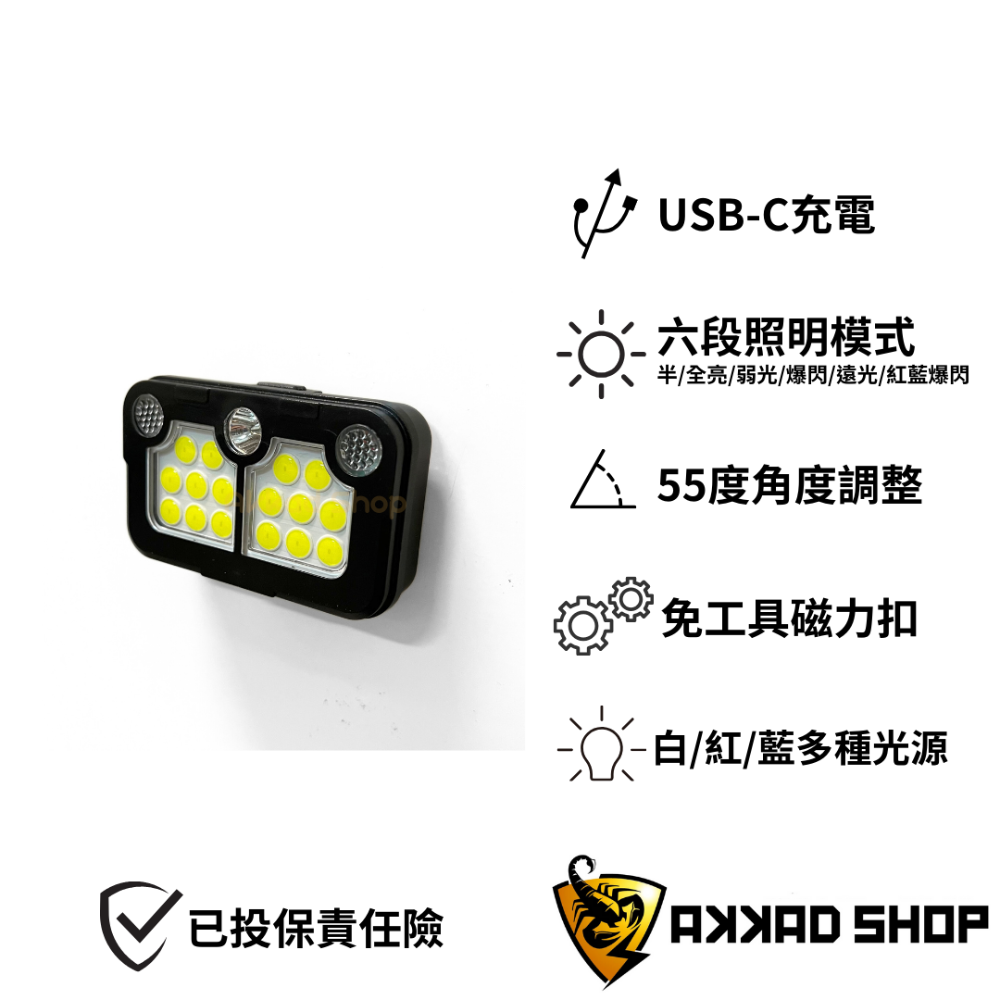 CX-RT823 多功能防潑水頭燈 自行車燈 磁吸工作燈-細節圖5