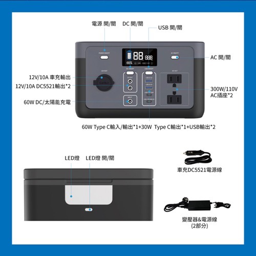 【限時優惠】PHILIPS 300W新世代可攜式快充行動儲能電源POWER BANK 露營移動電源 已投保產品責任險-細節圖8