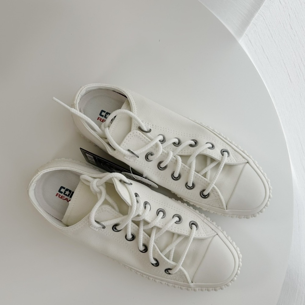 (現貨) Converse 100周年限定款 餅乾底低筒帆布鞋 白 (無附鞋盒)-細節圖9