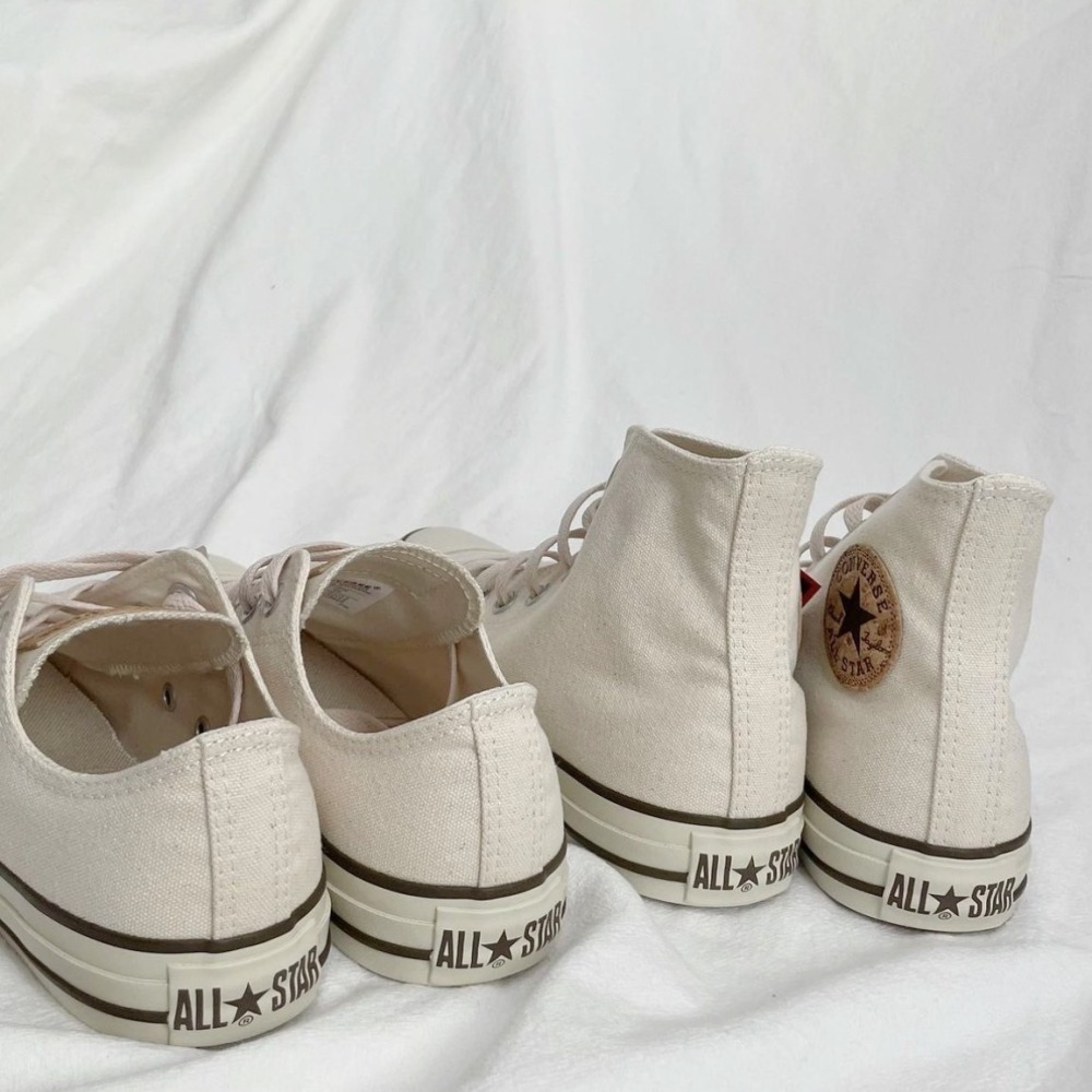 (現貨出清) 日本限定 Converse 日系清新軟木塞標 高/低筒帆布鞋-細節圖8