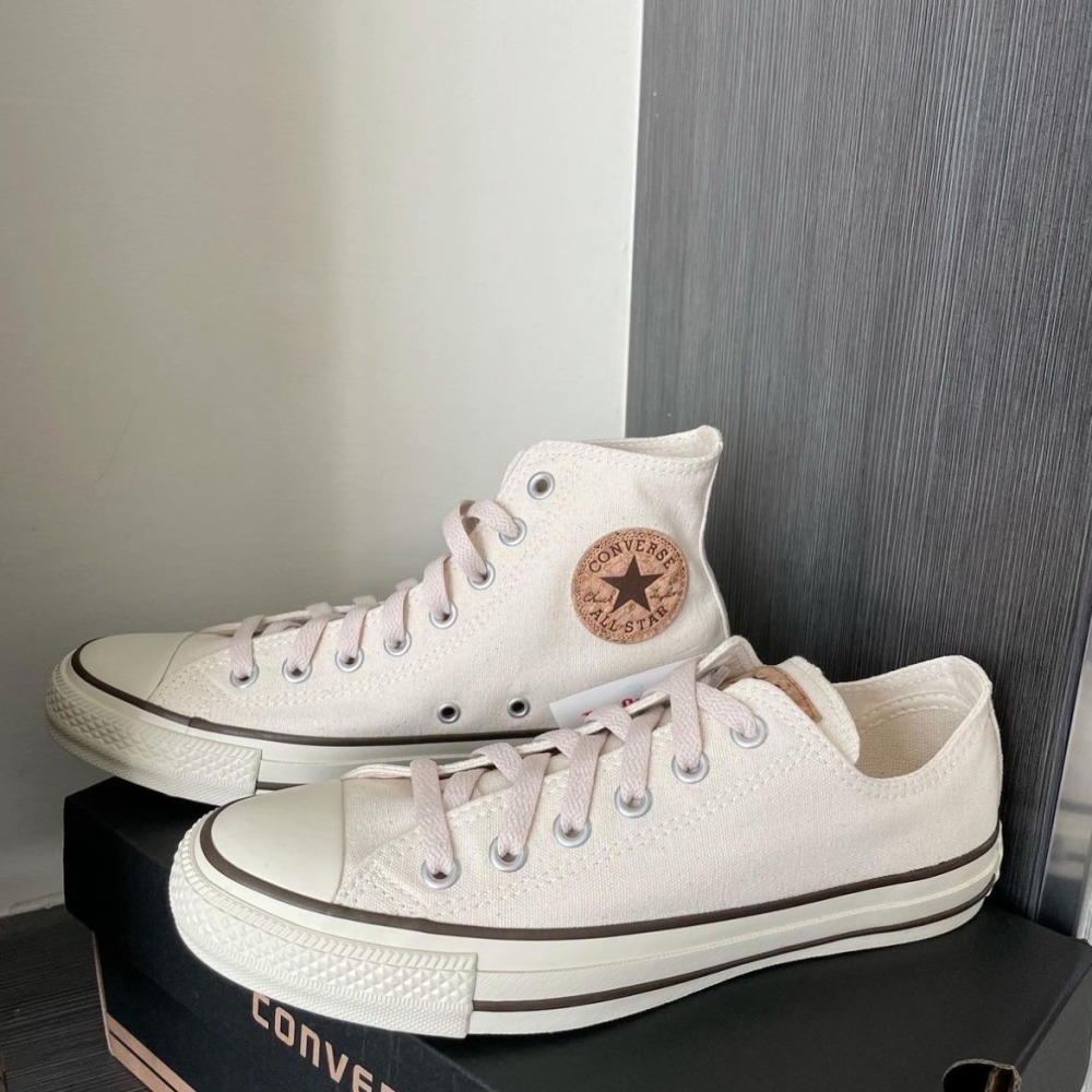 (現貨出清) 日本限定 Converse 日系清新軟木塞標 高/低筒帆布鞋-細節圖9