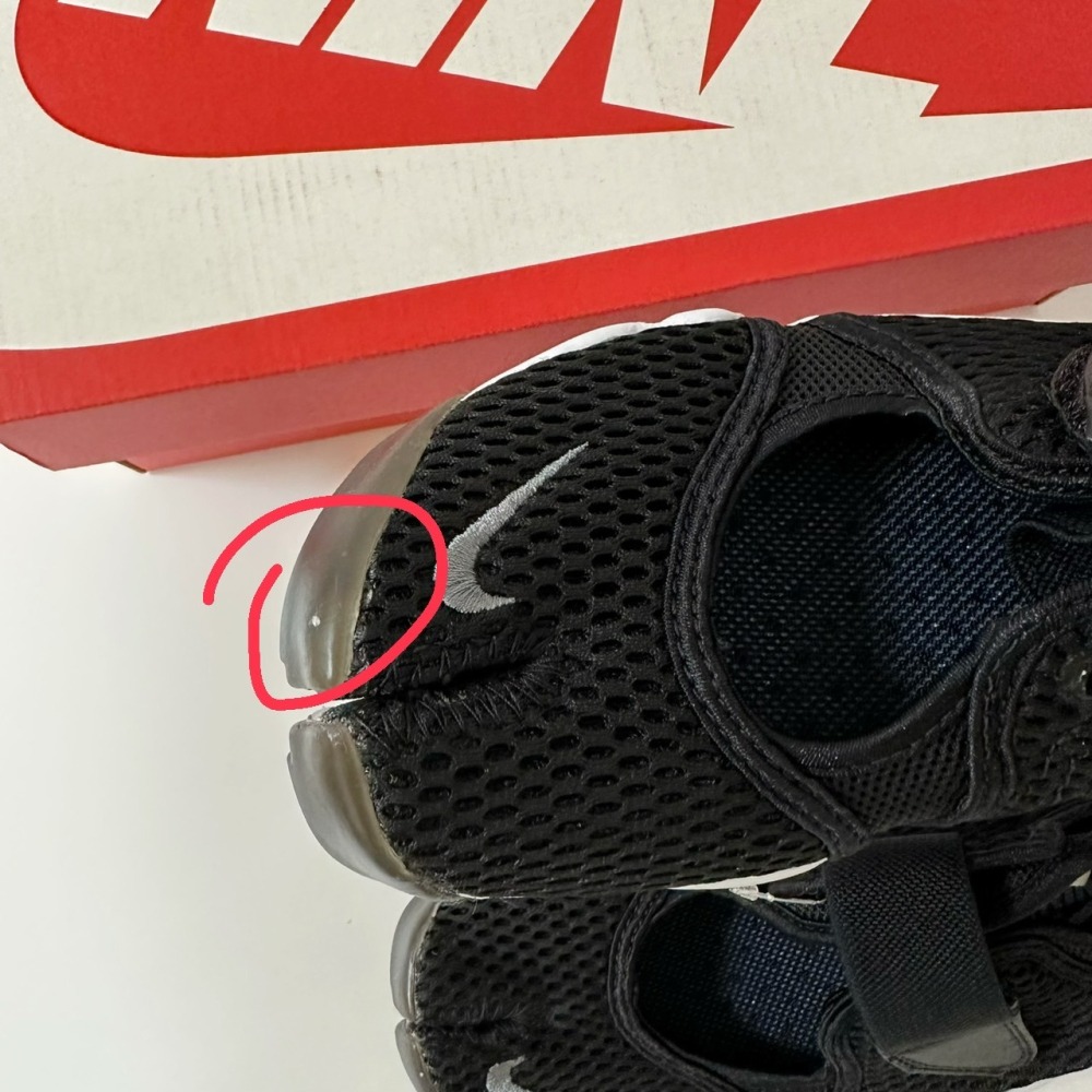 (小瑕疵出清) Nike air rift 忍者鞋 黑色 (NO.13)-細節圖2