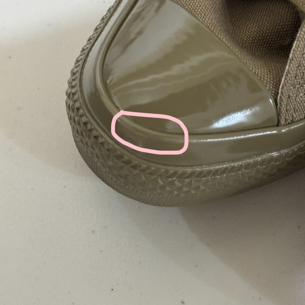 (小瑕疵出清) 日本限定 Converse US 復刻款帆布鞋 橄欖綠 尺寸26.5 (NO.G)-細節圖2