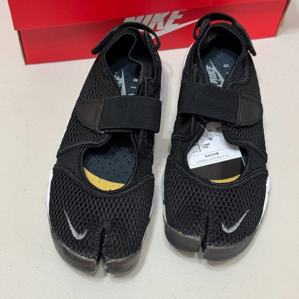 (小瑕疵出清) Nike air rift 忍者鞋 黑色 尺寸24.5 (NO.J)-細節圖6