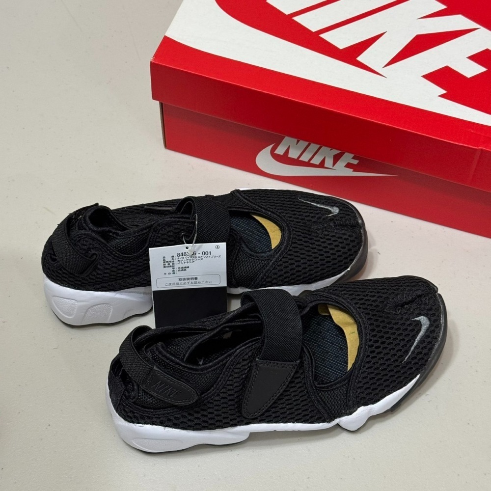 (小瑕疵出清) Nike air rift 忍者鞋 黑色 尺寸24.5  (NO.12)-細節圖5
