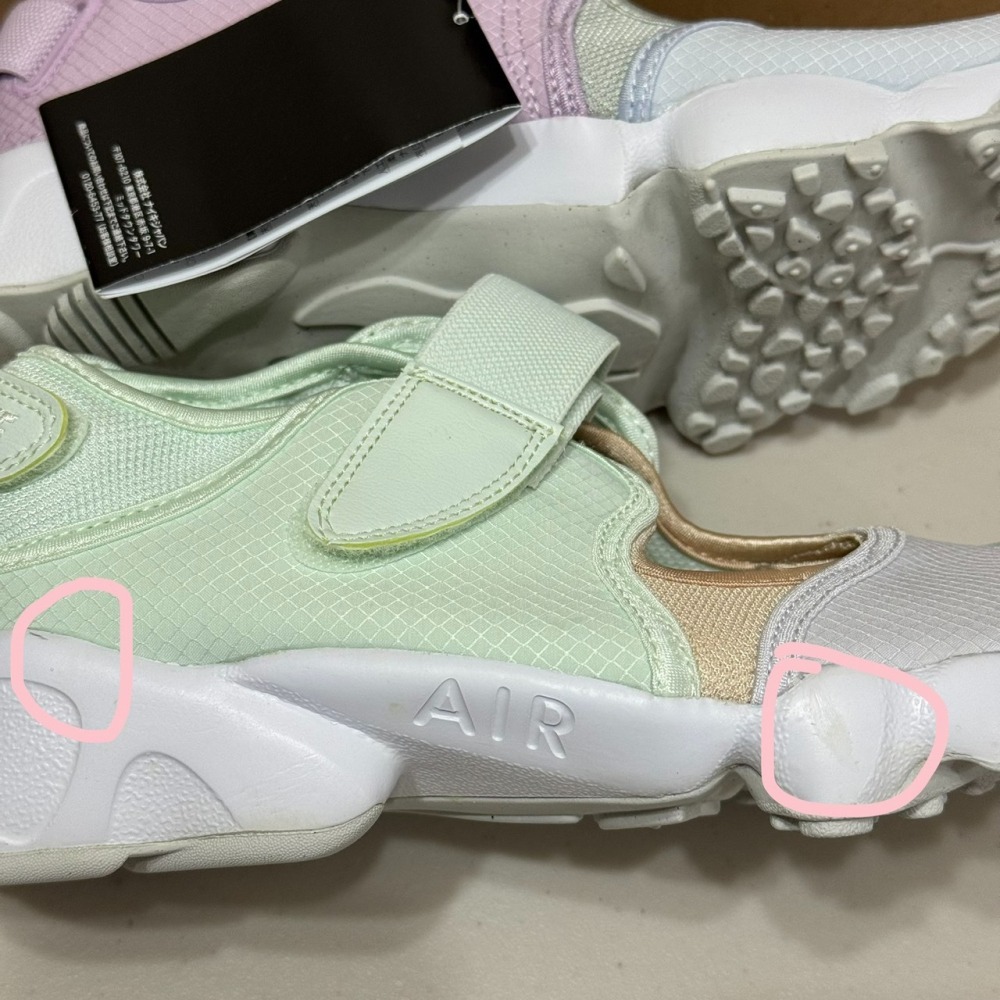 (小瑕疵出清) Nike air rift 忍者鞋 馬卡龍色  尺寸24.5 (NO.K)-細節圖3