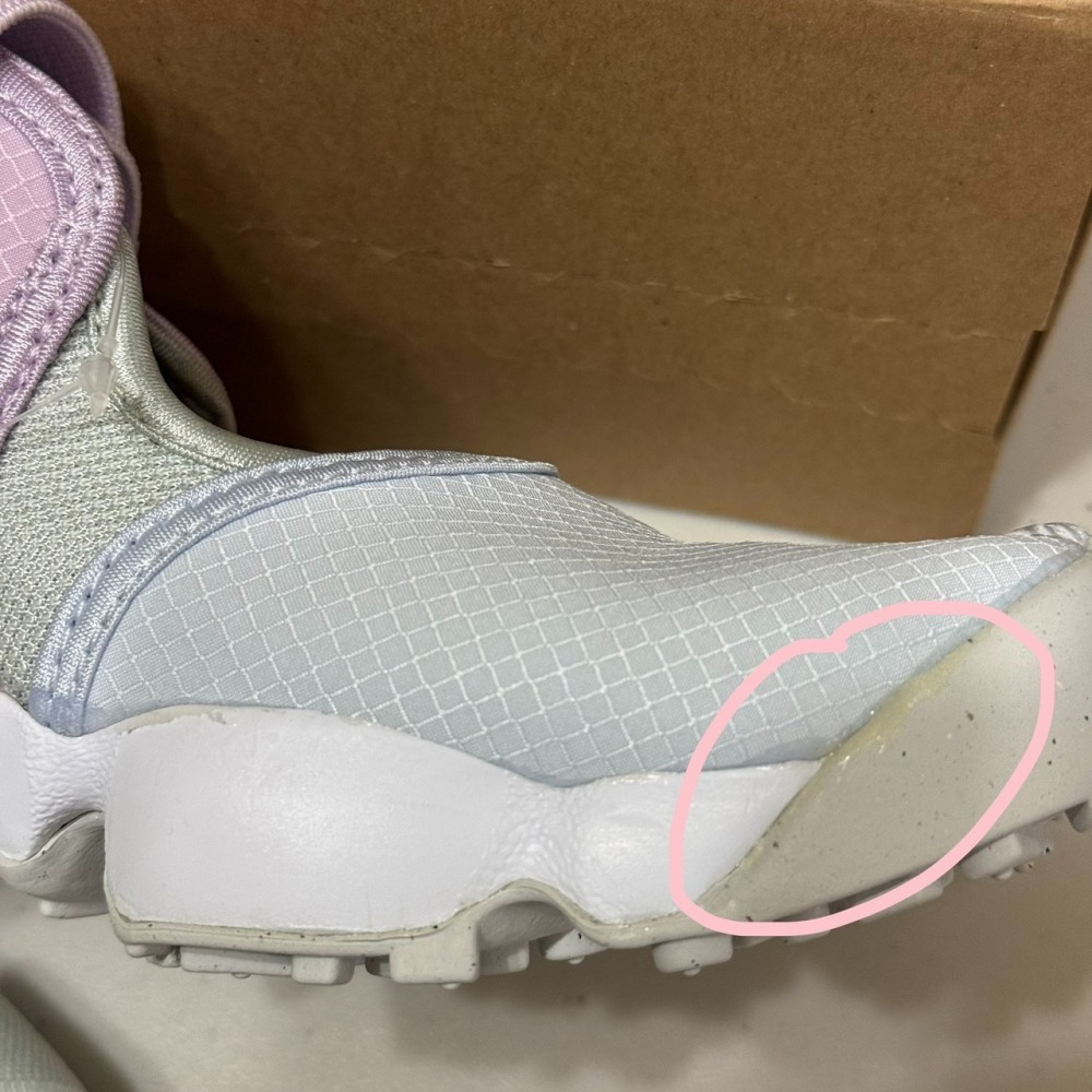 (小瑕疵出清) Nike air rift 忍者鞋 馬卡龍色  尺寸24.5 (NO.K)-細節圖4
