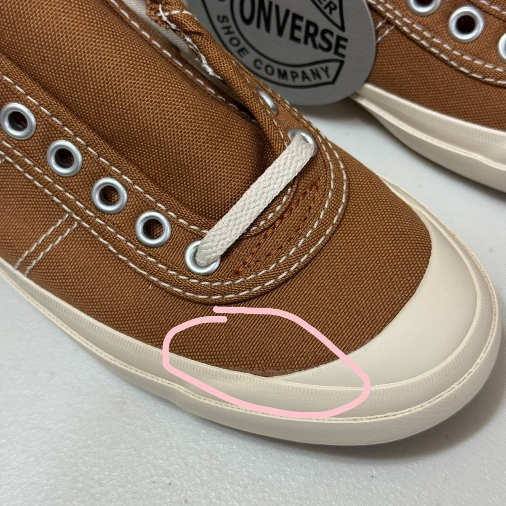 (小瑕疵出清) 日本限定 Converse Big C Line 可愛圓頭帆布鞋 尺寸23.5 (NO.Q)-細節圖2