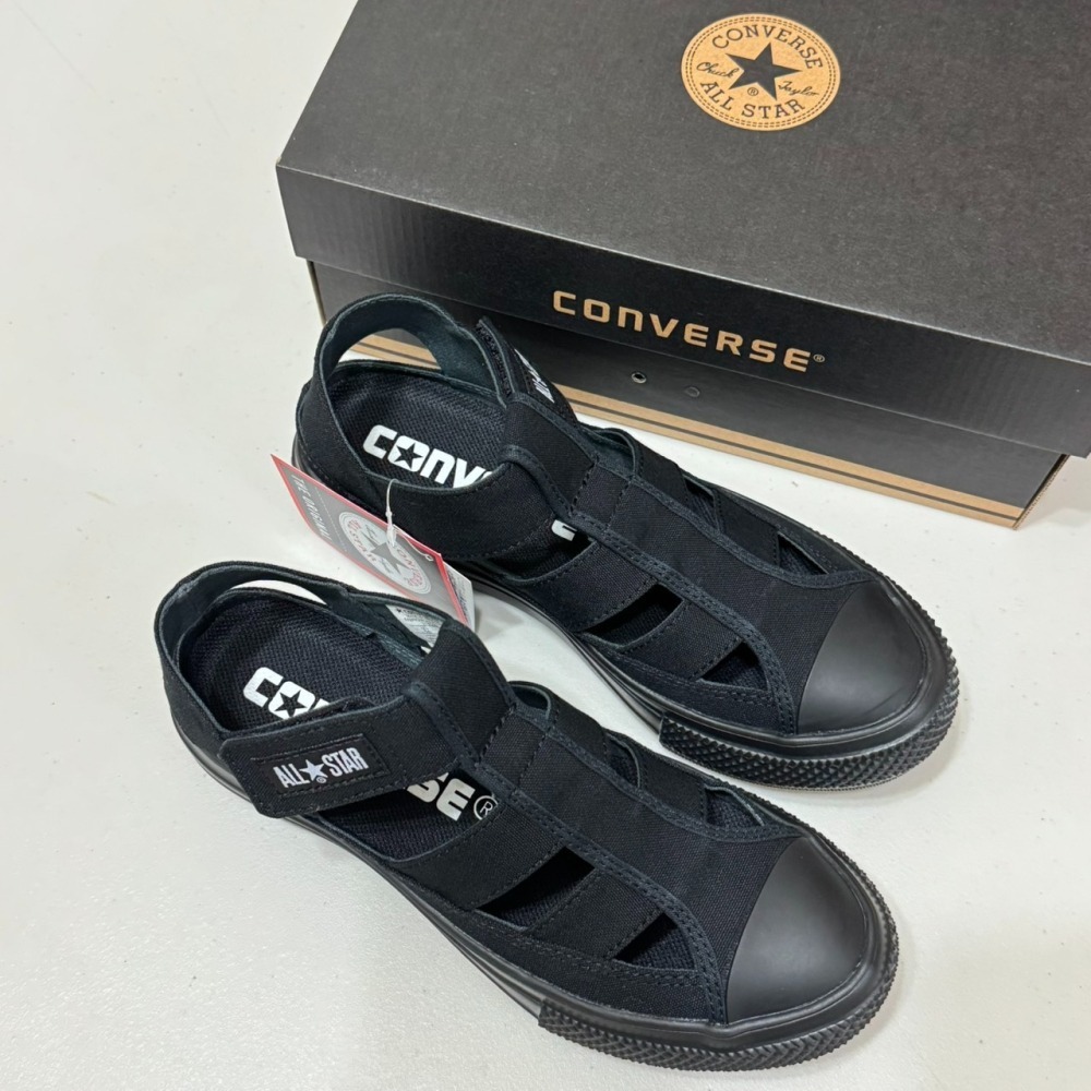 (現貨出清)) Converse 輕量系列羅馬涼鞋 黑-細節圖2