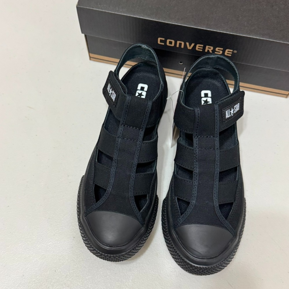 (現貨出清)) Converse 輕量系列羅馬涼鞋 黑-細節圖3
