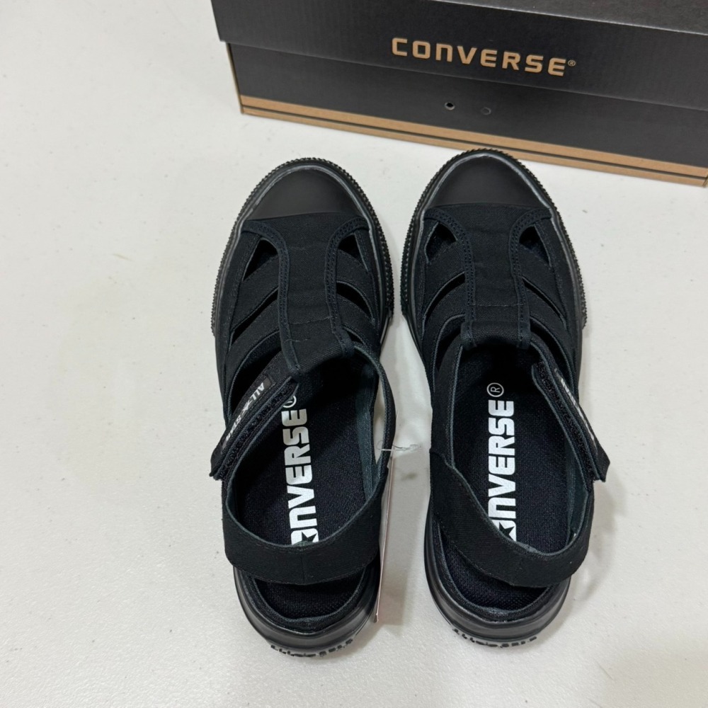 (現貨出清)) Converse 輕量系列羅馬涼鞋 黑-細節圖4