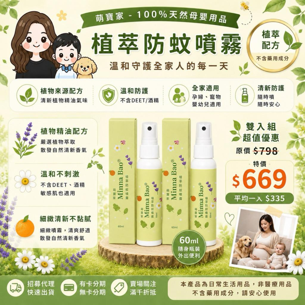 現貨供應｜新品上市｜天然植萃防蚊系列．萌寶家植萃防蚊噴霧-細節圖2