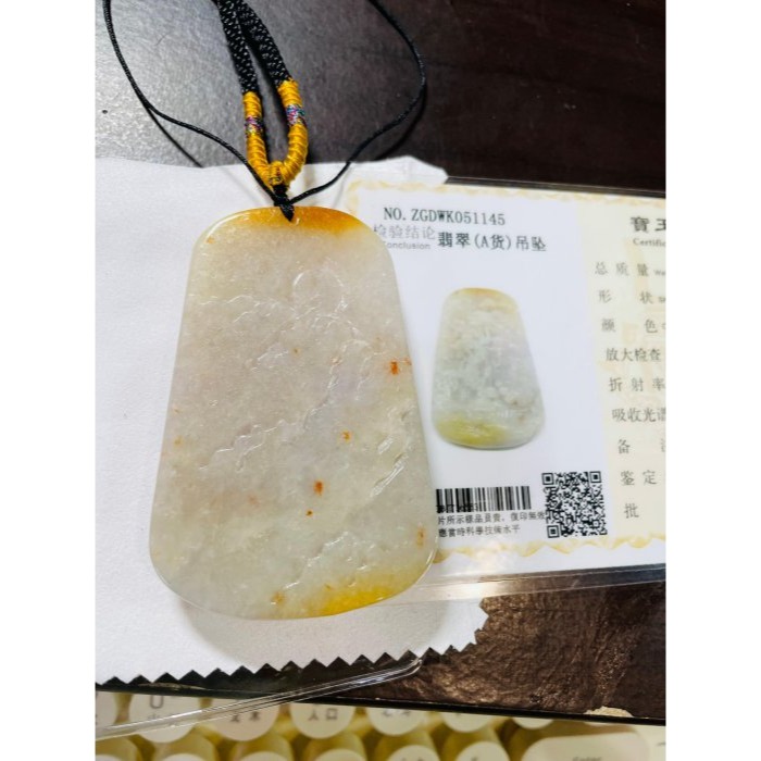 天然A貨緬甸玉 冰潤紫加黃帶灑金世外桃源翡翠山水牌 滿色細潤粉紫俏起冰黃 灑金紅 厚庄74牌型-細節圖10