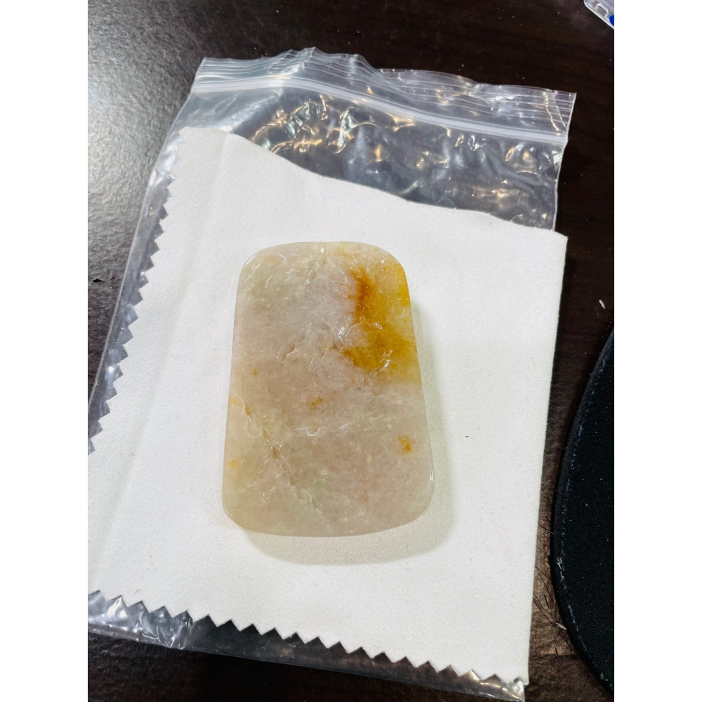 天然A貨緬甸玉 冰潤粉黃漸變金黃步步高升日進斗金翡翠山水牌 粉紫粉黃漸變黃 色滿油潤-細節圖10