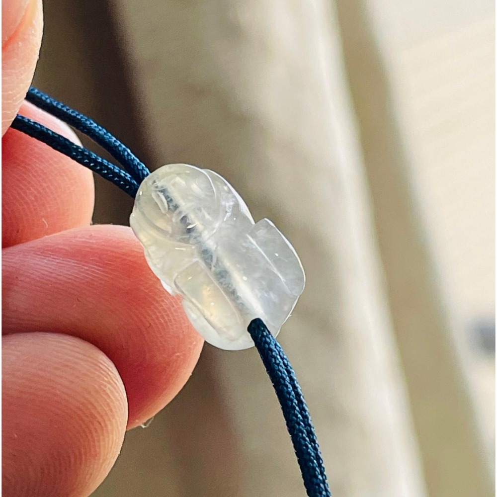 天然A貨緬甸玉 冰種白冰純色小貔貅翡翠玉戒 起光感完全透繩冰度 指圍可量身訂製-細節圖6