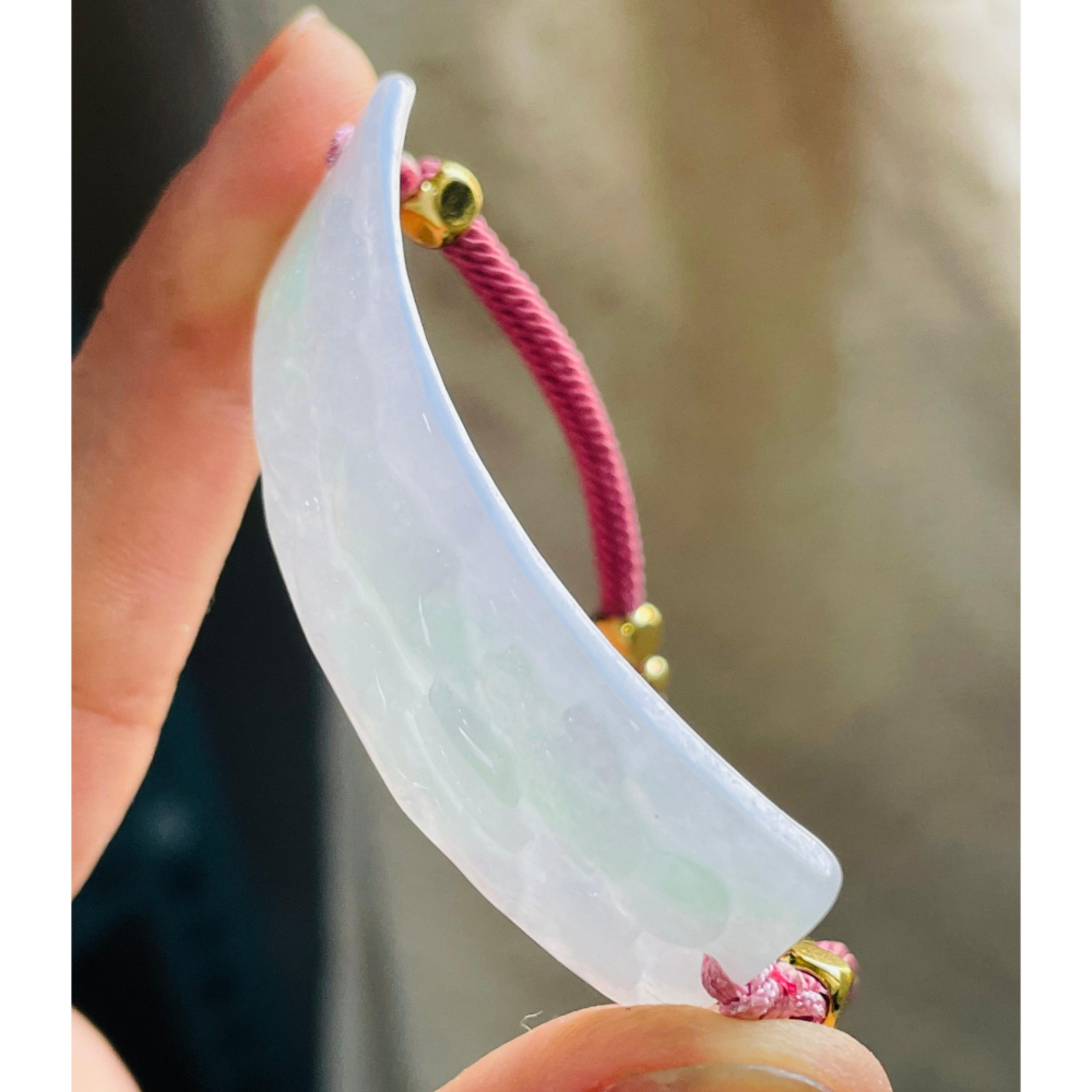 天然A貨緬甸玉 冰粉春彩繁花似錦翡翠山水手牌/手鍊15CM手圍可調 粉嫩紫 綠鮮亮 整塊色滿透手影-細節圖5