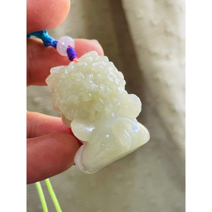 天然A貨緬甸玉 膠潤雪梨黃全立體雕招財吞金獸翡翠包掛/小擺 吞金千億只進不出-細節圖3