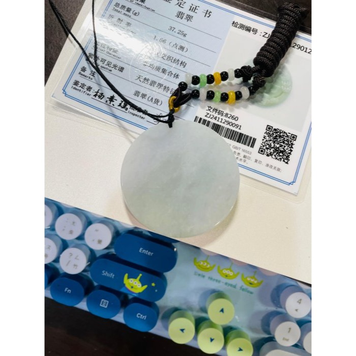 天然A貨緬甸玉 細潤粉春彩馬到成功翡翠馬牌 細肉粉嫩紫綠滿色 完美鐲心一刀切牌形-細節圖11